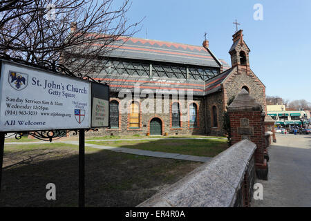 St. John's Church Getty Square Yonkers New York Stock Photo