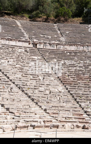 Epidaurus was the most celebrated healing center of the classical world. Its theater is well known for its superb acoustics. Stock Photo