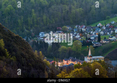 Dawn in Waldenburg village, Basel-Country, Switzerland. Stock Photo