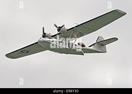 PBY Catalina C-FNJF Flying Boat Llandudno Air Show. N.Wales Uk Aerobatics Sea Plane Stock Photo