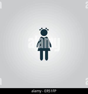Girl with bows Stock Vector