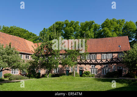 frame house, Klosterhof, Lueneburg, Lower Saxony, Germany Stock Photo