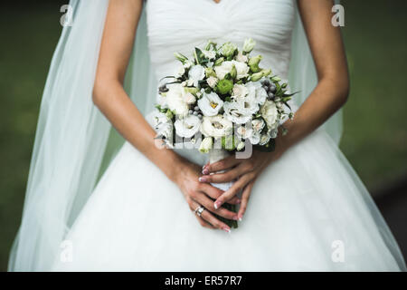 Very beautiful wedding bouquet Stock Photo