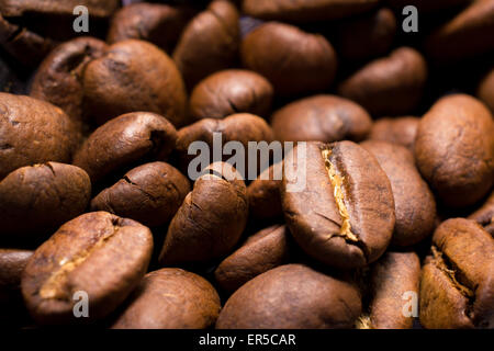 Close up of some coffee beans. Stock Photo