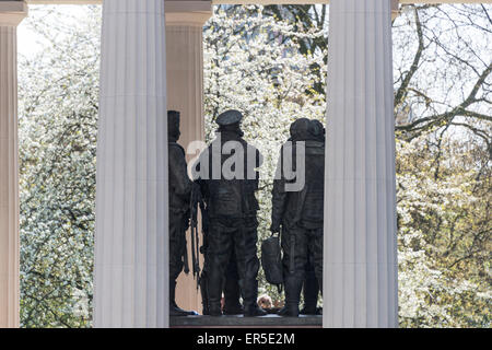 The Royal Air Force Bomber Command Memorial in spring, The Green Park, City of Westminster, London, England, United Kingdom Stock Photo