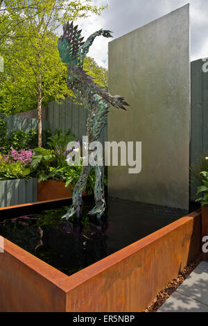 Sculpture by the Lakes trade stand, five star tradestand winner at the RHS Chelsea Flower Show 2015 Stock Photo