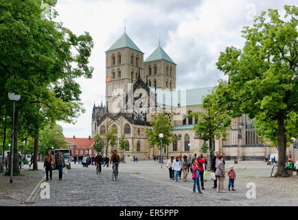St. Paul's cathedral, Muenster cathedral, Domplatz, Muenster, North Rhine-Westphalia, Germany Stock Photo