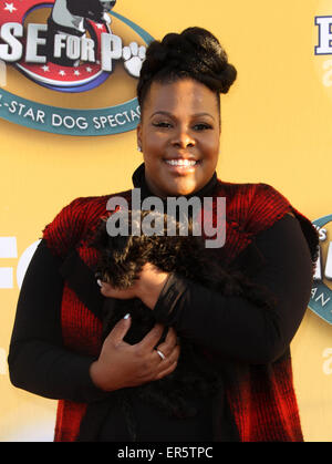 FOX’s Cause For Paws: An All-Star Dog Spectacular held at Barker Hangar at the Santa Monica Airport  Featuring: Amber Riley Where: Los Angeles, California, United States When: 22 Nov 2014 Credit: Adriana M. Barraza/WENN.com Stock Photo