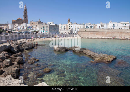 Beach of Monopli, Adriatic Sea, Bari Province, Apulia, Italy, Europe Stock Photo