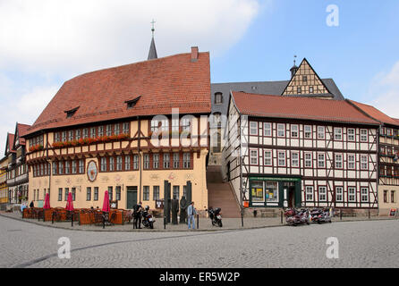 Town hall in Stolberg, Harz, Saxony-Anhalt, Germany, Europe Stock Photo