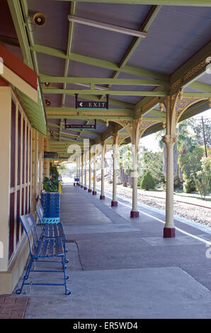 Tamworth Australia Railway Station Platform Stock Photo