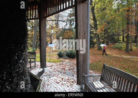 Spa gardens in Autumn, Bad Woerishofen, Allgaeu, Swabia, Bavaria, Germany Stock Photo