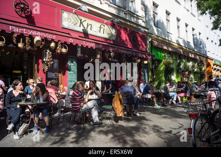 Knofi Street Cafe, Restaurant, Kreuzberg, Berlin, Germany Stock Photo