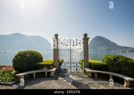 Parco Civico, Lugano, Lake Lugano, canton of Ticino, Switzerland Stock Photo