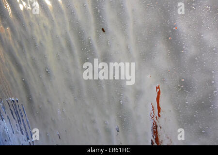 car in automatic carwash Stock Photo