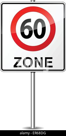 Speed limit traffic sign 60 Stock Vector Image & Art - Alamy
