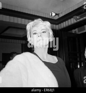 Anita Ekberg photographed at the Film Premiere of 'DR NO' James Bond 7th October 1962. Stock Photo