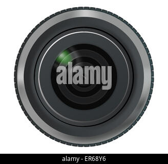 Lens, close-up. part of the camera. Vector illustration Stock Photo