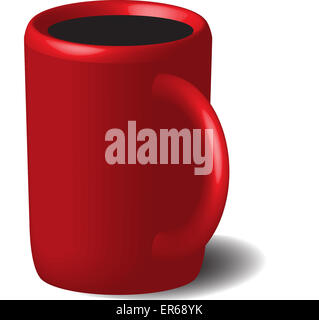 Red cup with coffee. Vector and  illustration Stock Photo