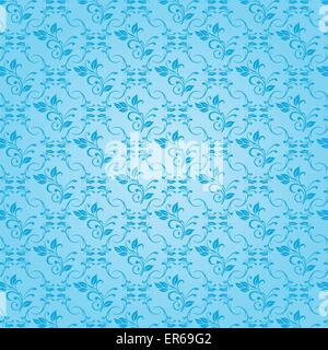 Vector illustration of blue baroque background concept Stock Vector
