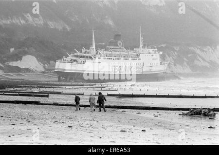 The 1987 Great Storm occurred on the night of 15 - 16th October 1987. An unusually strong weather system caused winds to hit much of southern England and northern France. It was the worst storm to hit England since the Great Storm of 1703. Damage was esti Stock Photo