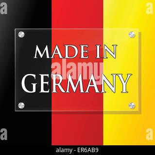 Vector illustration of transparent made in germany sign Stock Vector