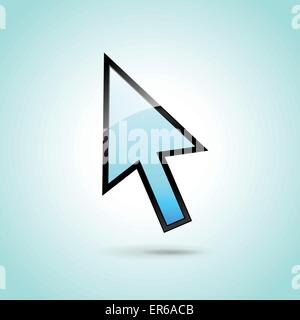 Vector illustration of computer mouse arrow icon concept Stock Vector