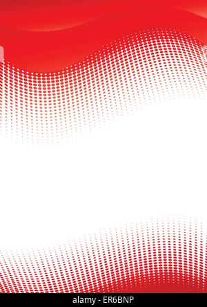 Vector illustration of white and red abstract background Stock Vector
