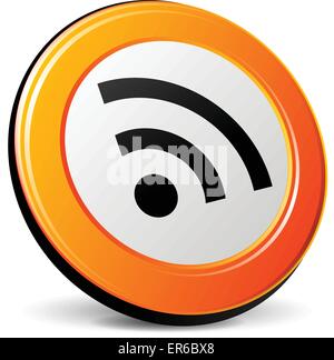 Vector illustration of wifi icon on white background Stock Vector