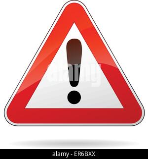 Vector illustration of triangle traffic sign for warning Stock Vector