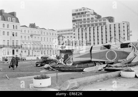 The 1987 Great Storm occurred on the night of 15 - 16th October 1987. An unusually strong weather system caused winds to hit much of southern England and northern France. It was the worst storm to hit England since the Great Storm of 1703. Damage was esti Stock Photo