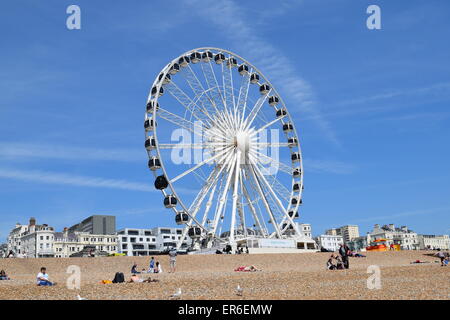 Ferris wheel on a lovely sunny day in Brighton Stock Photo