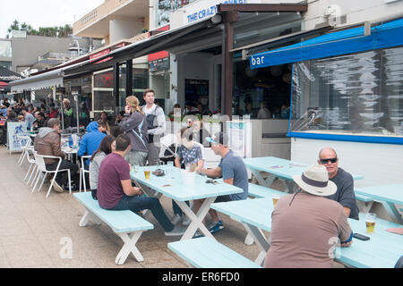 beachside cafes and restaurants in Dee Why,suburb of sydney on the northern beaches,australia Stock Photo
