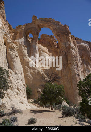 Grosvenor Arch, Grand Staircase Escalante National Monument, Utah, United States located south of Kodachrome Basin State Park Stock Photo