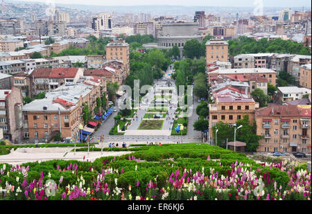 View from the top of Cascade Building, Yerevan, Armenia Stock Photo