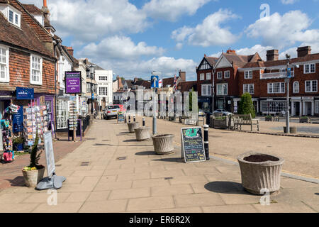 Battle High Street in East Sussex looking away from the Abbey Stock Photo
