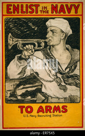 Enlist in the Navy To arms Stock Photo