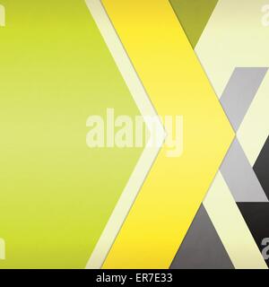 abstract background with yellow arrow over paper texture. vector material design Stock Vector
