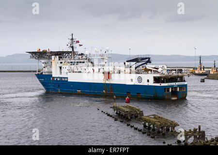 Seismic survey vessel Stock Photo