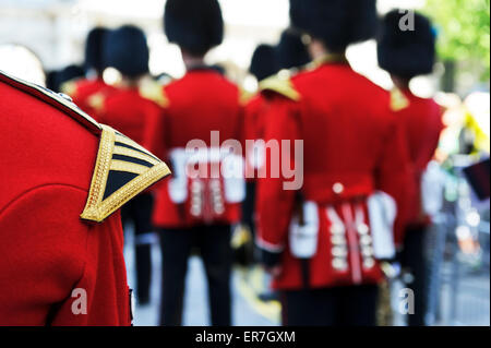 The epaulette of the Queen's Guard band, London, England, United Kingdom. Stock Photo