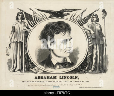 Abraham Lincoln, Republican candidate for president of the U Stock Photo