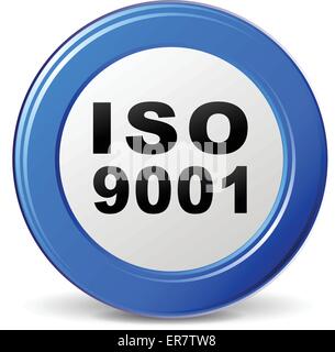 Vector illustration of iso 9001 certification icon Stock Vector