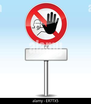 Vector illustration of stop icon to place your text below Stock Vector