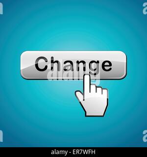 Vector illustration of change web button concept Stock Vector