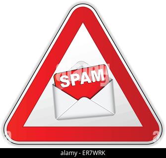 Vector illustration of spam sign on white background Stock Vector