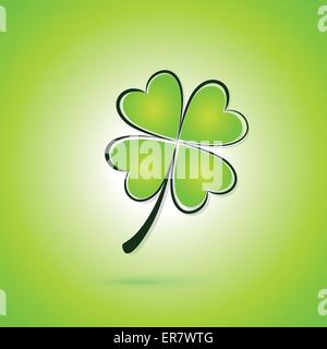 Vector illustration of green clover background concept Stock Vector