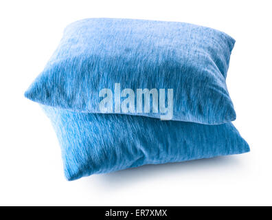 Two soft pillows on the white background Stock Photo