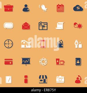 Mobile classic color icons with shadow, stock vector Stock Vector