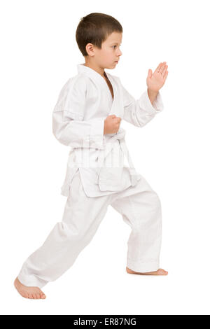 boy in clothing for martial arts Stock Photo