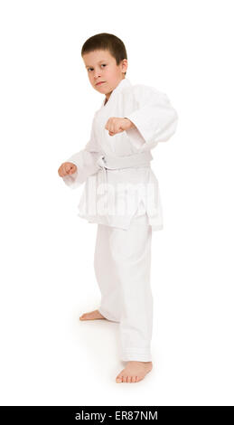 boy in clothing for martial arts Stock Photo